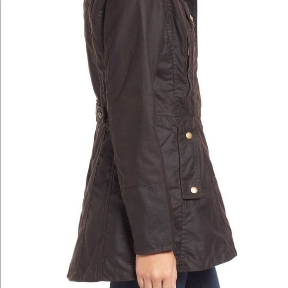 Barbour Holsteiner Waxed Skirt Jacket - size 6 - Picture 7 of 12